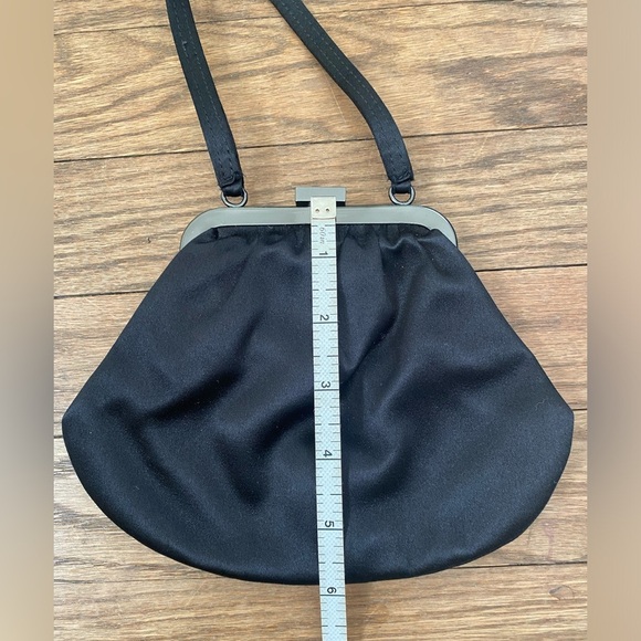 Vintage Saks Fifth Avenue black satin evening bag - Picture 5 of 6
